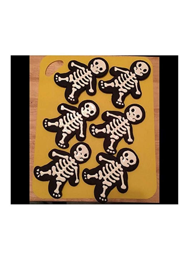 Skeleton Themed Cookie Stamper White 7x4.1x0.8inch