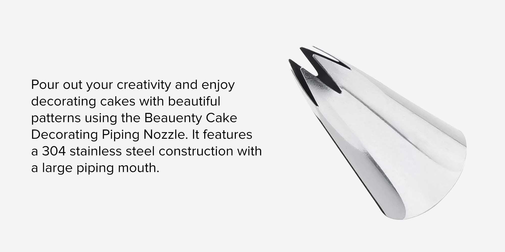 Cake Decorating Piping Nozzle Silver