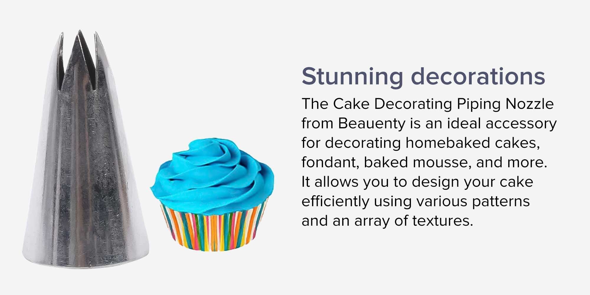 Cake Decorating Piping Nozzle Silver