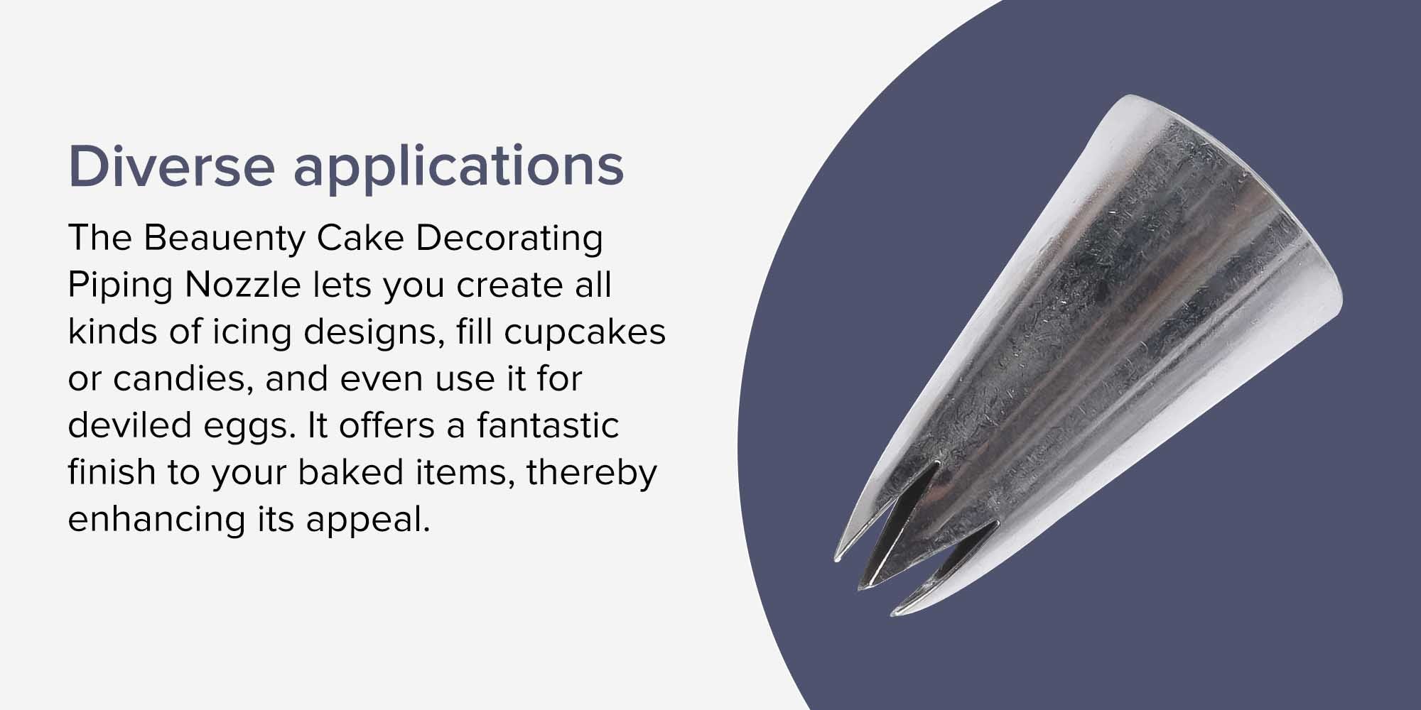 Cake Decorating Piping Nozzle Silver