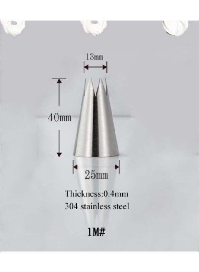 Cake Decorating Piping Nozzle Silver