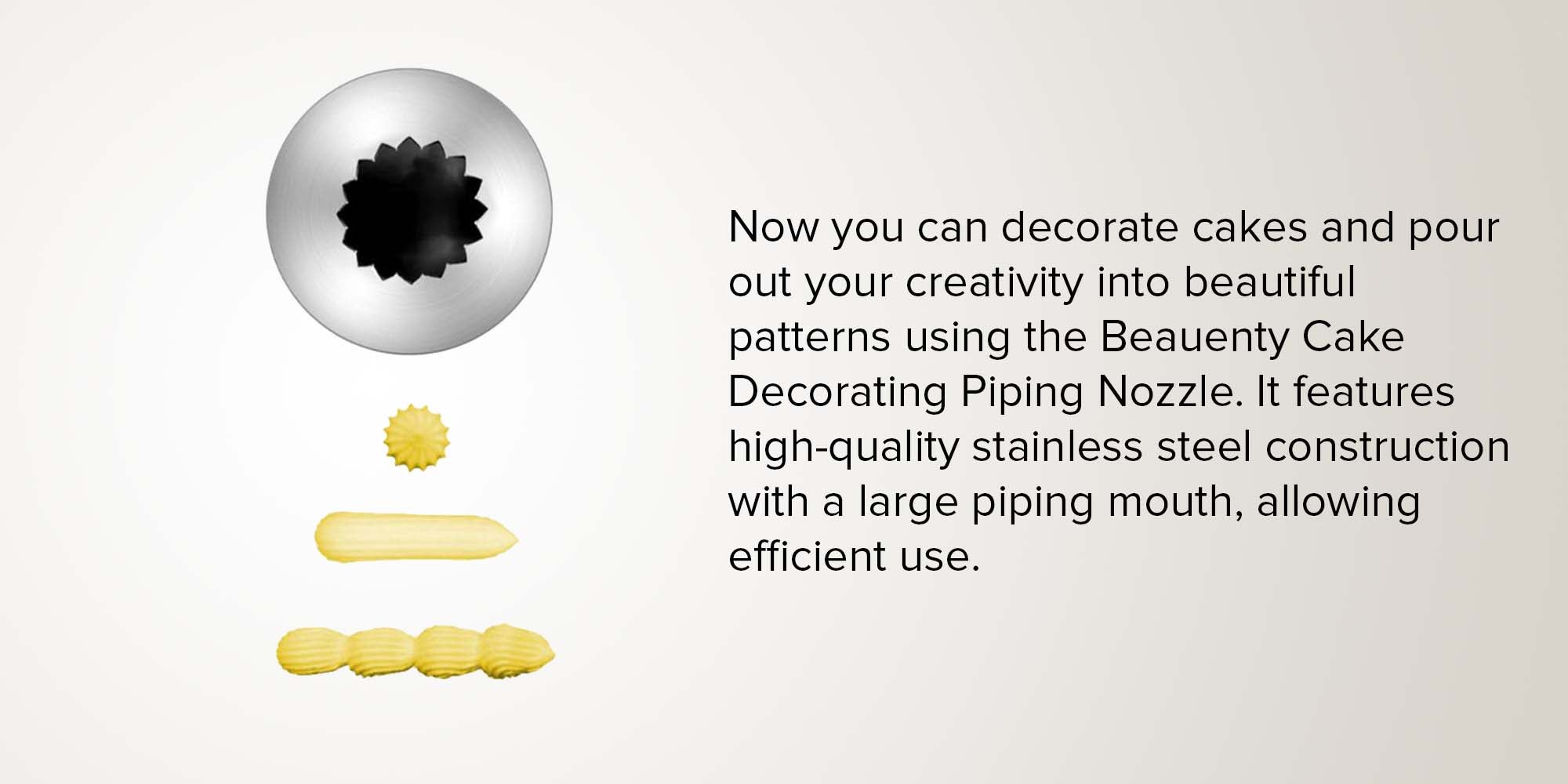 Cake Decorating Piping Nozzle Silver 5cm