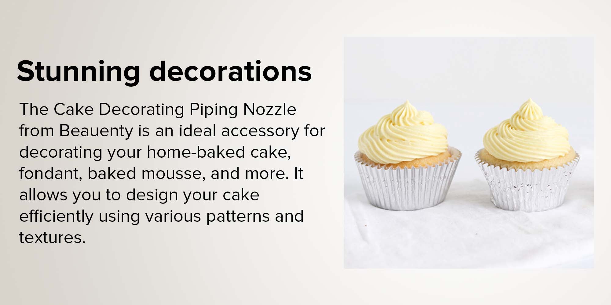 Cake Decorating Piping Nozzle Silver 5cm