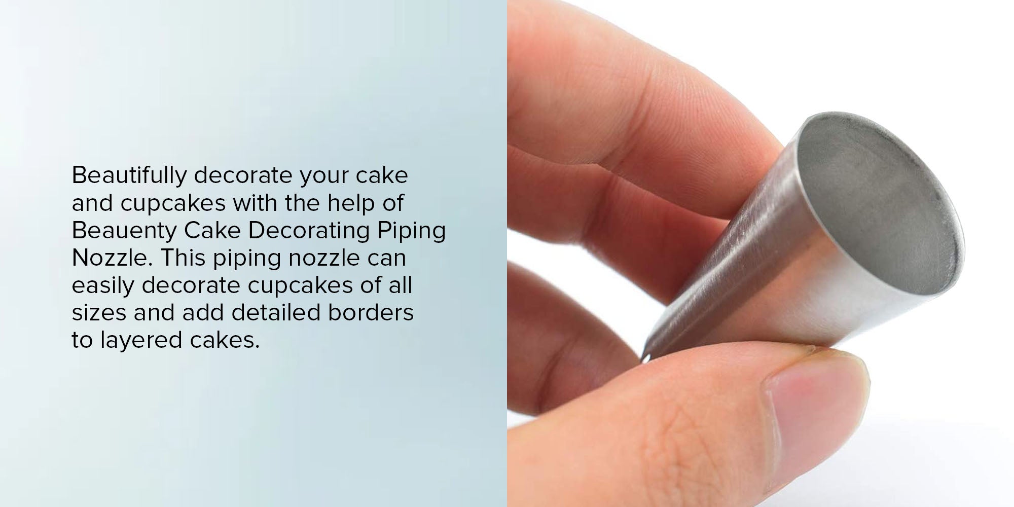 Cake Decorating Piping Nozzle Silver 5cm