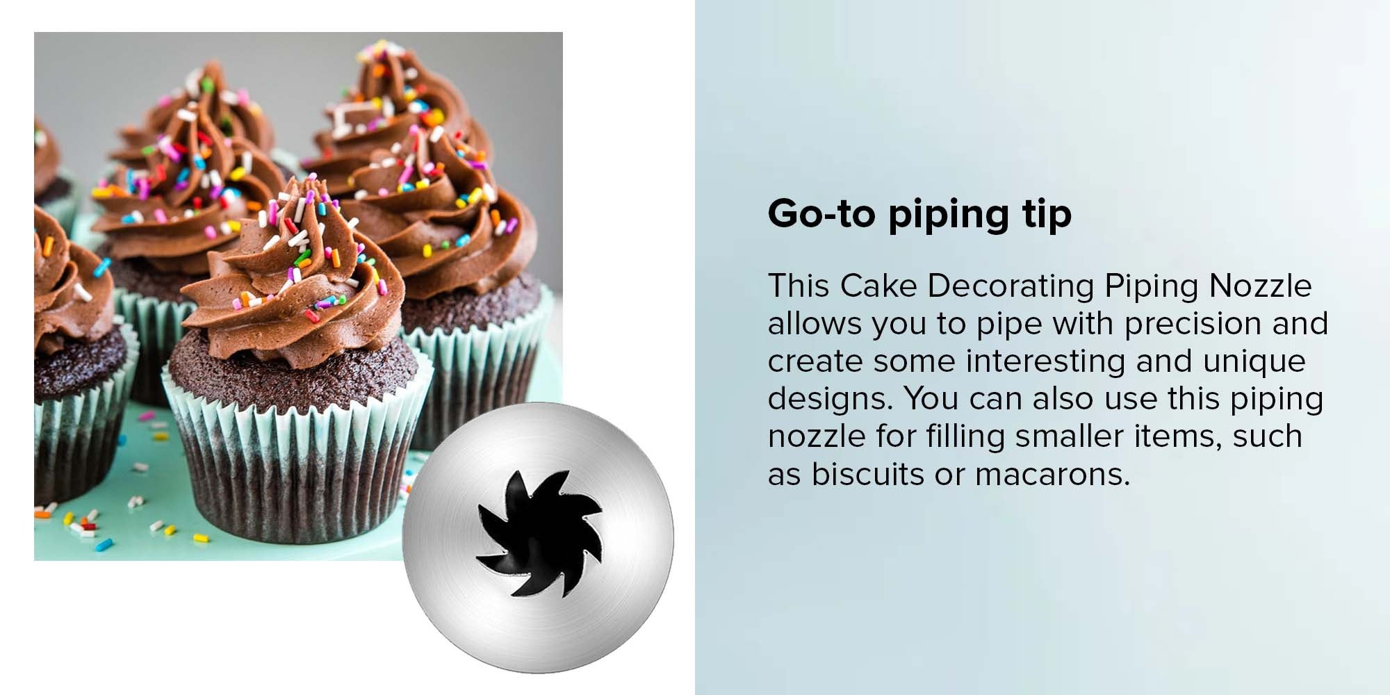 Cake Decorating Piping Nozzle Silver 5cm