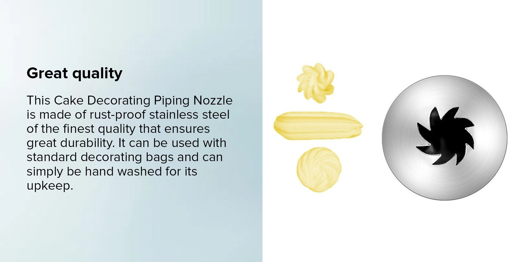 Cake Decorating Piping Nozzle Silver 5cm