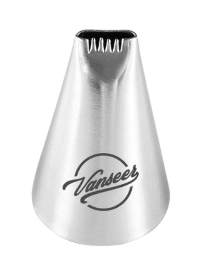 Cake Decorating Piping Nozzle Silver/Black 5cm