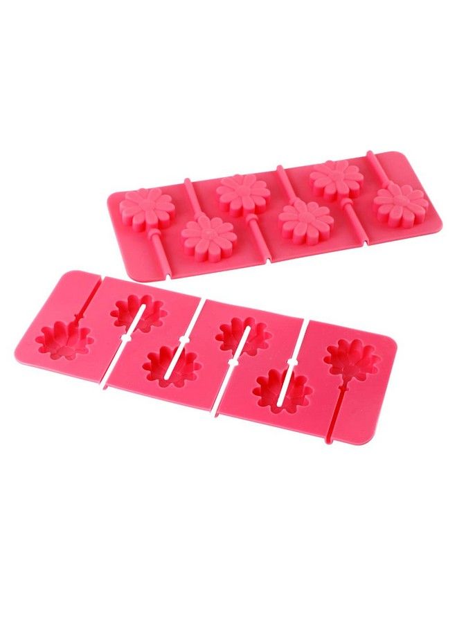 Silicone Lollipop Mold With Sticks 2 Pack Hard Candy Lollipop Sucker Mold Chocolate Molds Flower Shaped (European Food Grade Silicone Easy Release)