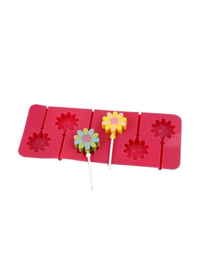 Silicone Lollipop Mold With Sticks 2 Pack Hard Candy Lollipop Sucker Mold Chocolate Molds Flower Shaped (European Food Grade Silicone Easy Release)