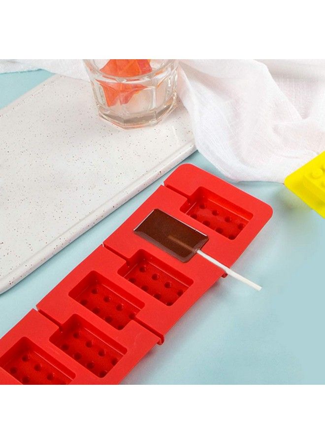 Silicone Lollipop Molds Chocolate Hard Candy Lollypop Sucker Mold Set Of 3 (Include 100 Paper Sticks)