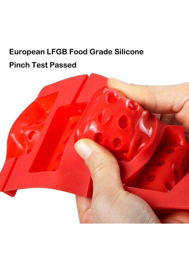 Silicone Lollipop Molds Chocolate Hard Candy Lollypop Sucker Mold Set Of 3 (Include 100 Paper Sticks)