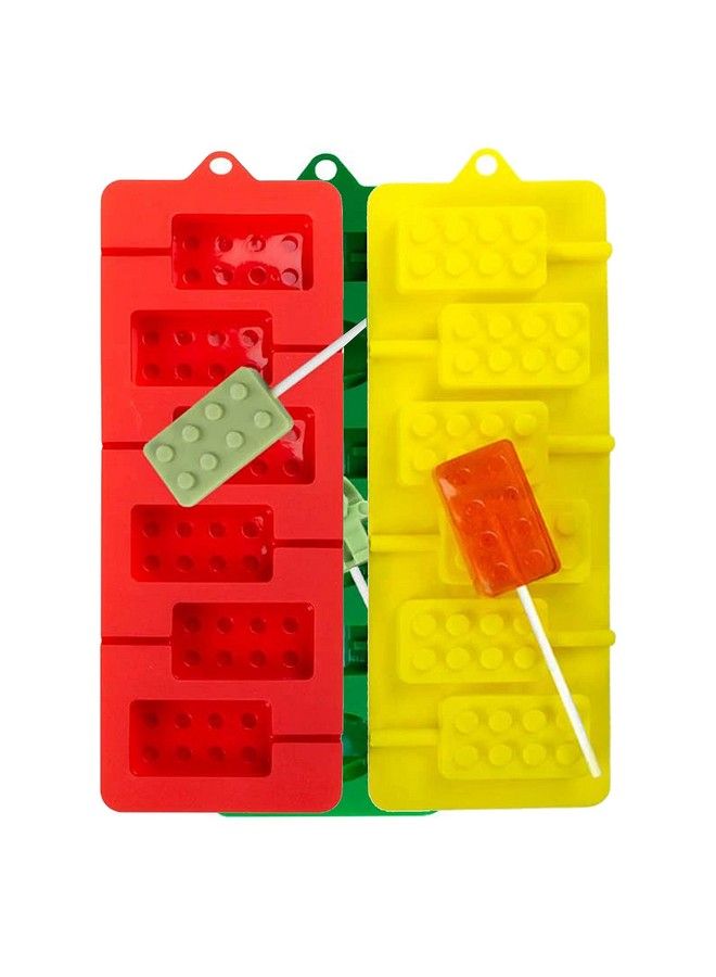 Silicone Lollipop Molds Chocolate Hard Candy Lollypop Sucker Mold Set Of 3 (Include 100 Paper Sticks)
