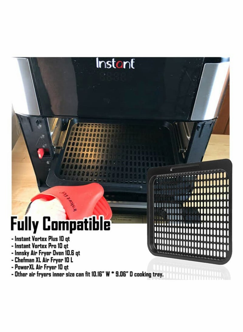 2 Pcs Cooking Tray Replacement for Instant Vortex, Innsky, Chefman and other Air Fryer Oven, Removable Mesh Cooking Rack for Air Fryer Accessories，Mesh Cooking Rack Air Fryer Accessories