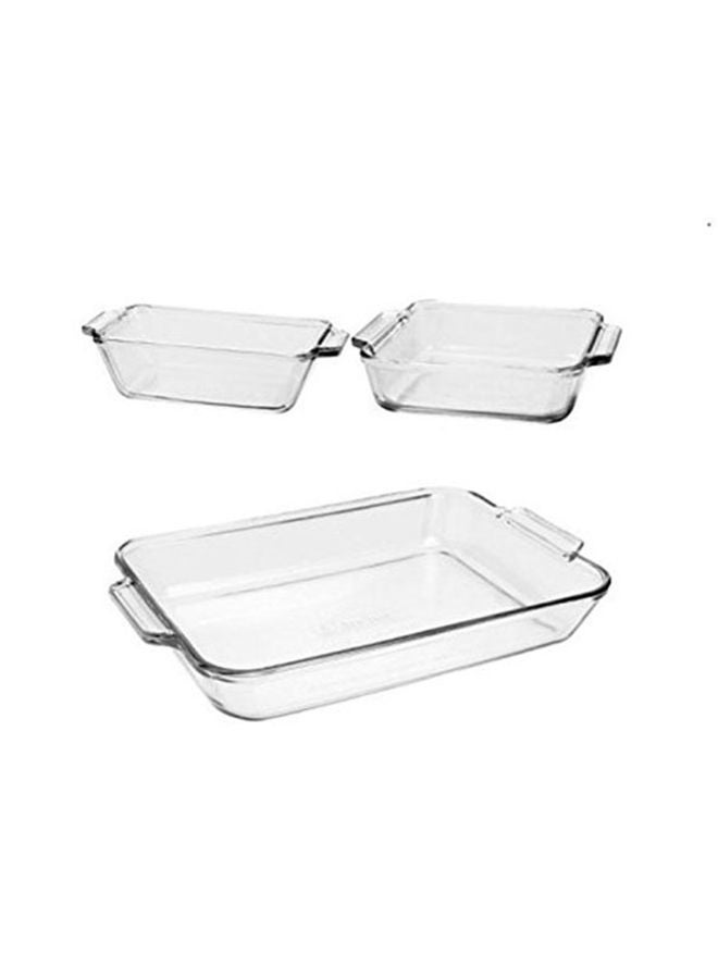 3Pc Preferred Glass Bakeware Set-68315  A/H
