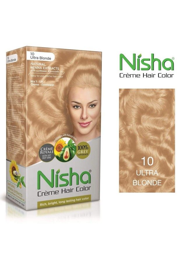 Hair Crème Colour For Women And Men Long Lasting Hair Colour 100% Grey Coverage With Henna Extracts Hair Colouring For Ultra Soft Deep Shine Conditioning With Natural Herbs Pack Of 2
