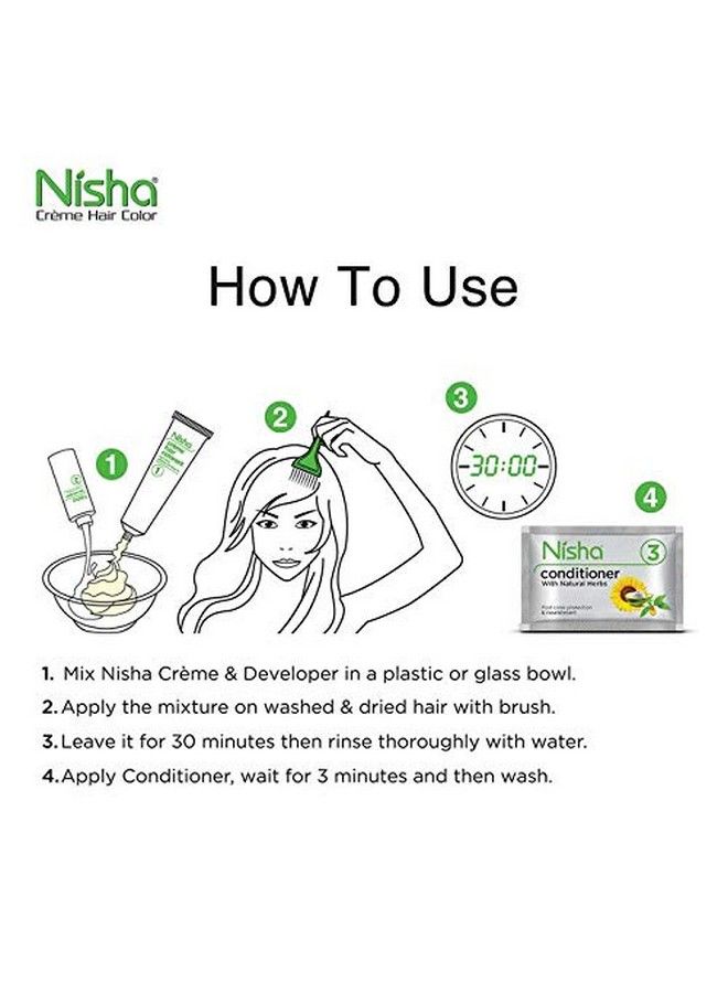 Hair Crème Colour For Women And Men Long Lasting Hair Colour 100% Grey Coverage With Henna Extracts Hair Colouring For Ultra Soft Deep Shine Conditioning With Natural Herbs Pack Of 2