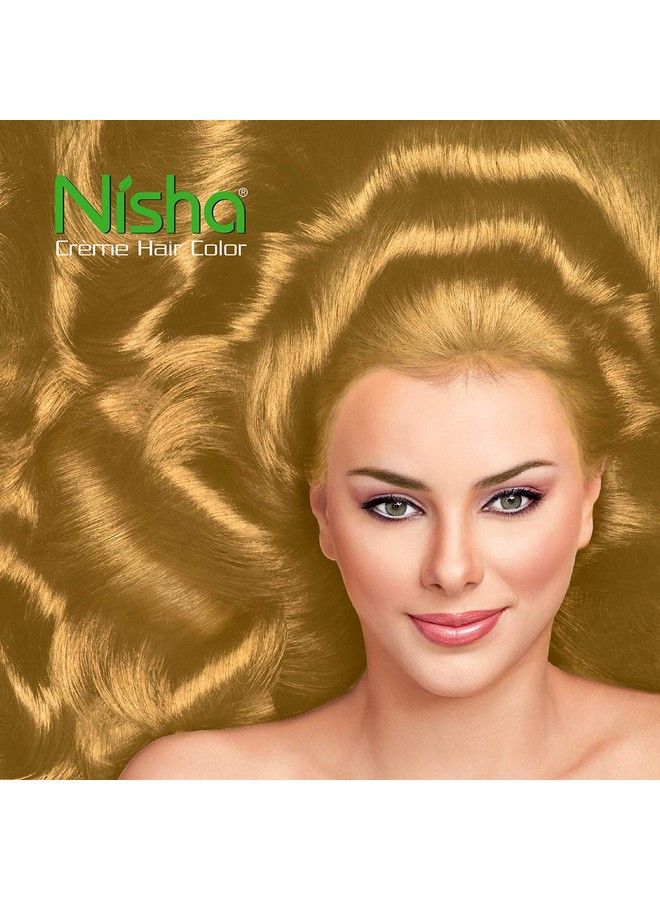 Cream Permanent Hair Color Permanent Fashion Highlights(60Gm+90Ml Each Pack) Golden Blonde (Pack Of 2)