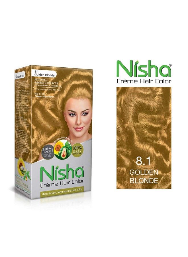 Cream Permanent Hair Color Permanent Fashion Highlights(60Gm+90Ml Each Pack) Golden Blonde (Pack Of 2)