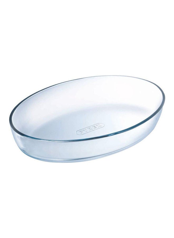 Oval Roaster Dish Clear 35x24cm