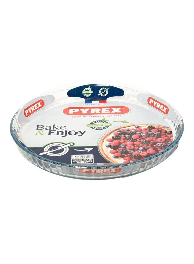Flan Dish Round Clear 31cm