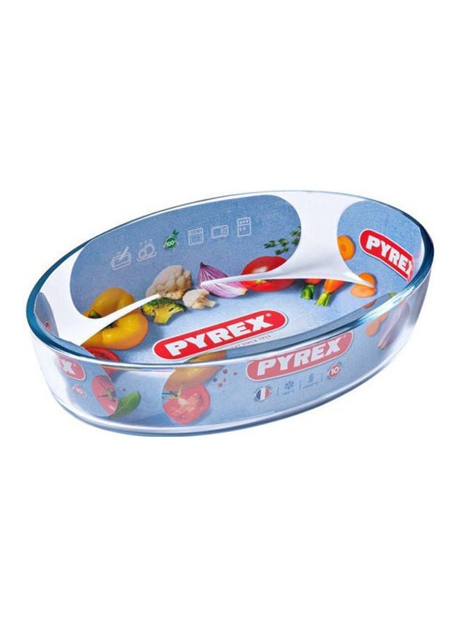 Glass Dish Roaster Clear 30x21cm