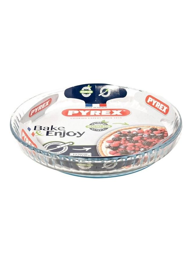 Flan Dish Round Clear 24cm