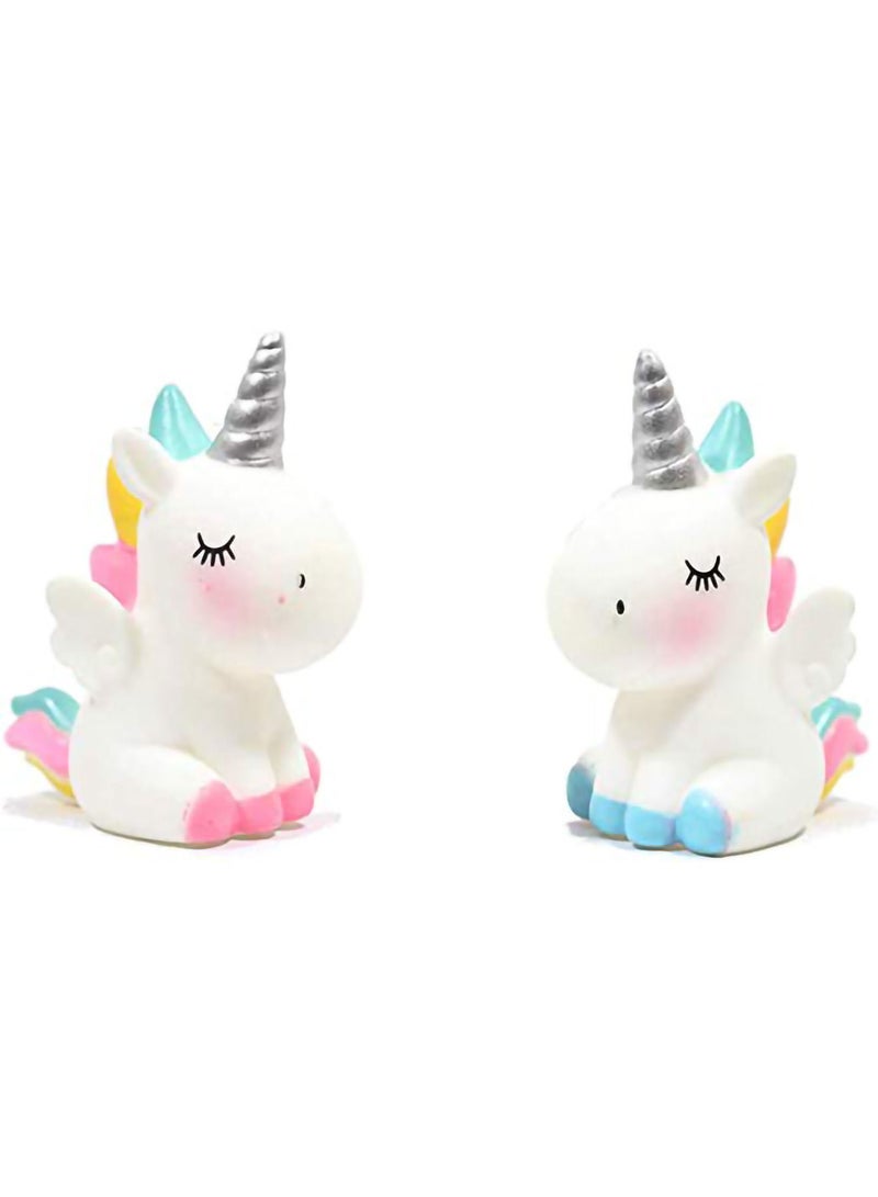 Unicorn Cake Topper Kit, Good Cloud Rainbow Star Balloon Cake, 15 Pcs Decorations Stand Up Wafer, for Birthday Wedding Baby Shower Party, Kids Happy Party