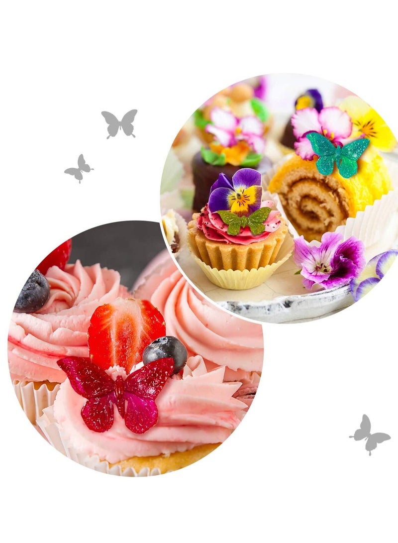 Flower Candy Mould, Chocolate Mould Polymer Clay DIY Crafting Projects and Cake Decoration Silicone Fondant Baking Kitchen Tool For Wedding Birthday, 4 Pcs