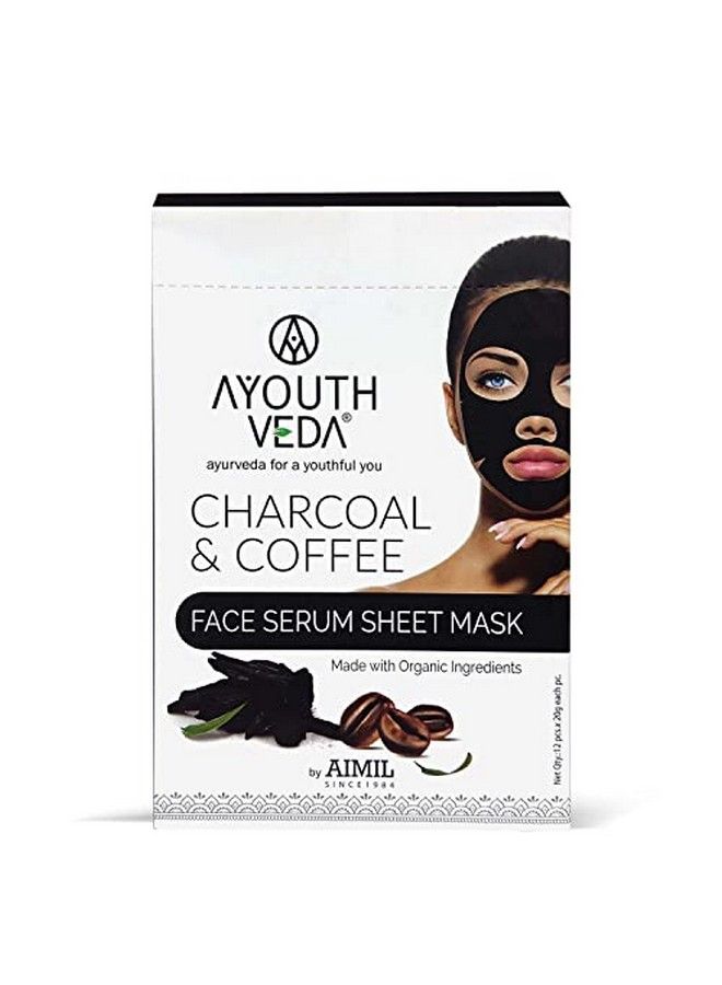 Deep Cleansing & Nourishing Charcoal Detox Bath Soap & Charcoal Coffee Face Serum Sheet Mask For Pure & Glow Skin Fights Blackheads & Whiteheads Pimples Acne