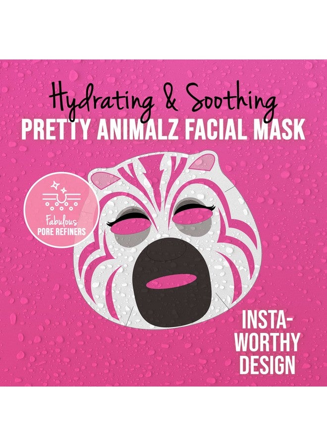 Asque Bar Pretty Animalz Facial Sheet Mask Fun And Unique Sheet Masks With Animal Character Prints Hydrating And Soothing Korean Facial Mask Nourishing & Exfoliating Skin Care Pack Of 6