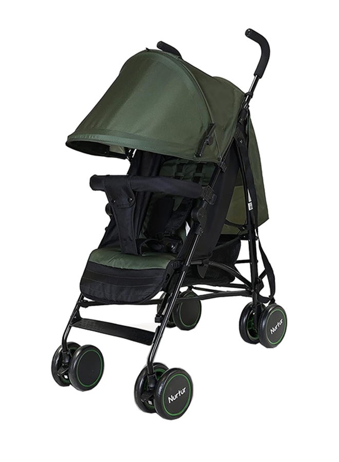 Archer Baby/Kids Lightweight Stroller 0 36 Months, Storage Basket, Detachable Bumper, 5 Point Safety Harness, Compact Design, Dark Green