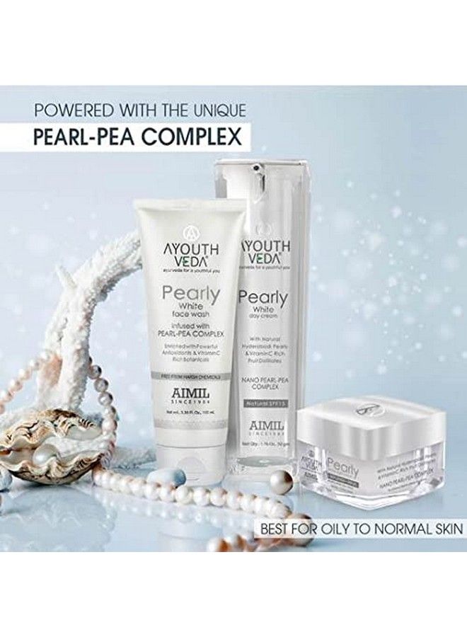 Pearly White Skin Brightening Kit Natural Spf 15 Glowing Radiant ; Pearly White Face Wash ; Pearly White Day Cream ; Pearly White Night Cream