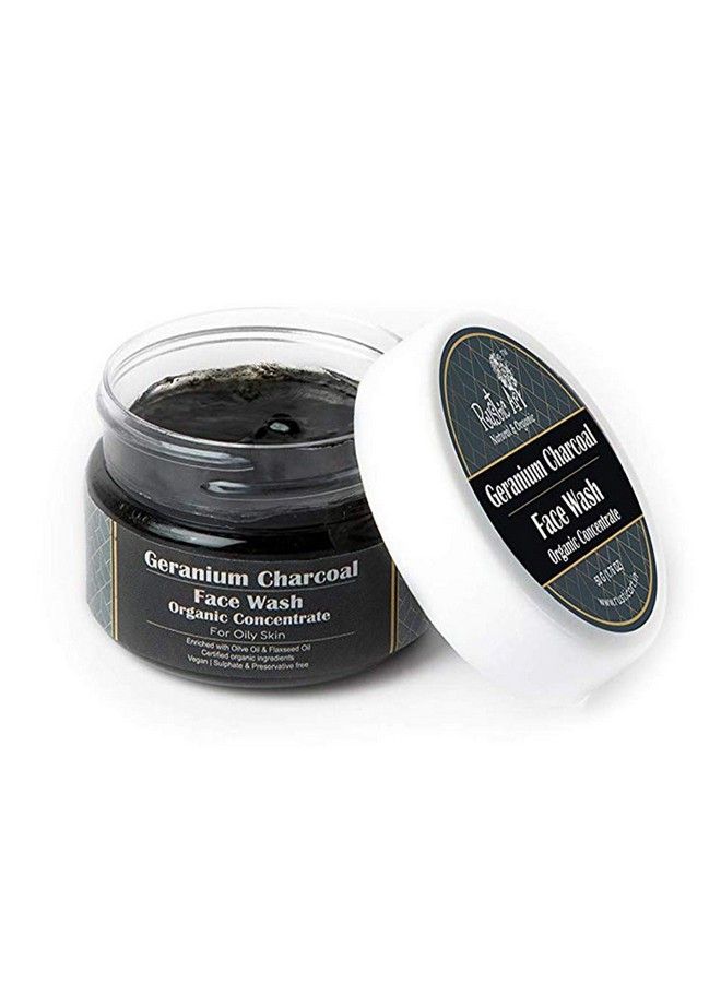 Organic Face Wash Concentrates For Deep Cleansing & De Tanning With Sandal & Geranium Charcoal 50 Gms Each