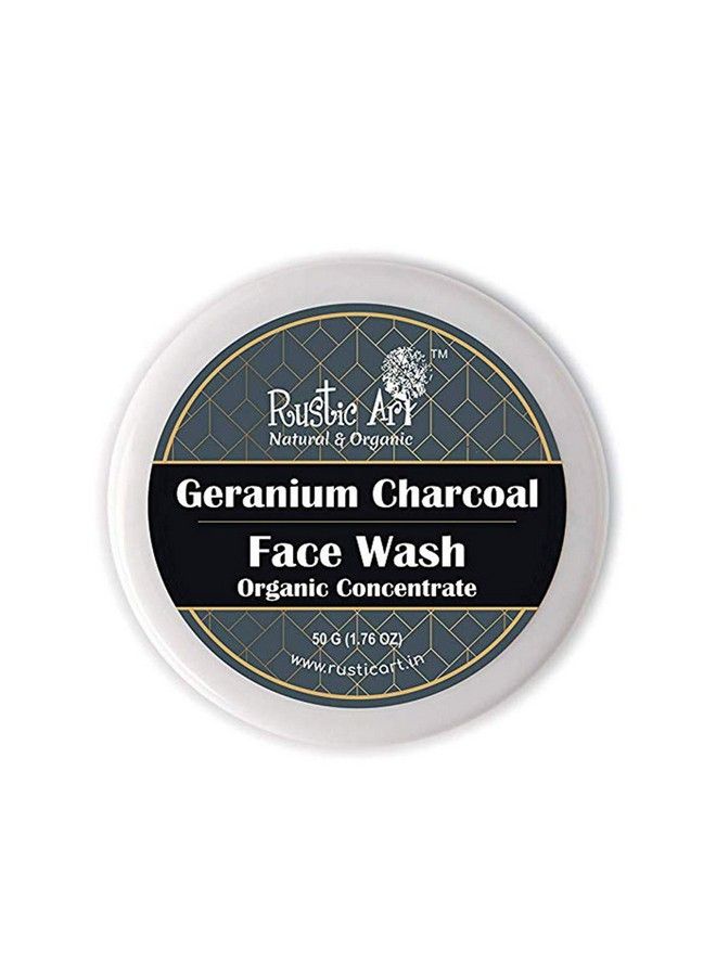 Organic Face Wash Concentrates For Deep Cleansing & De Tanning With Sandal & Geranium Charcoal 50 Gms Each