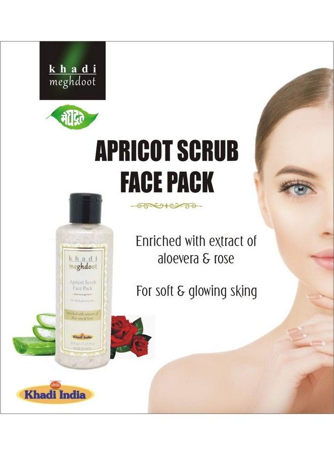 Blemish & Blackhead Control Apricot Face Scrub With Extract Of Aloevera And Rose; Dead Skin Remover & Revitalizes Skin Health Pack Of 2 (210 Ml)