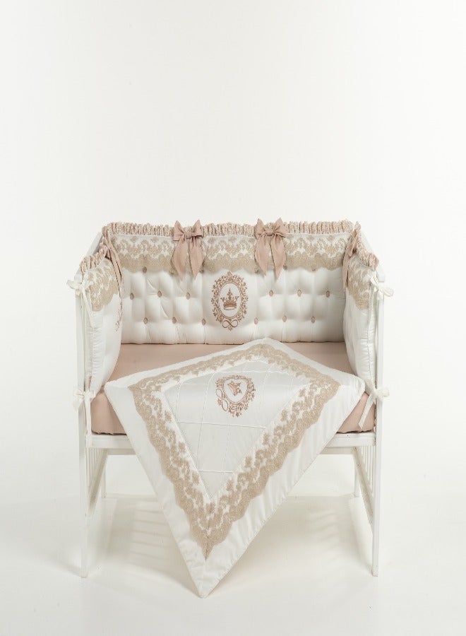 Newborn Bedding Set French Lace Cream: Elegant Nursery Decor, Soft Baby Bedding - Premium Quality, Gender-Neutral Design