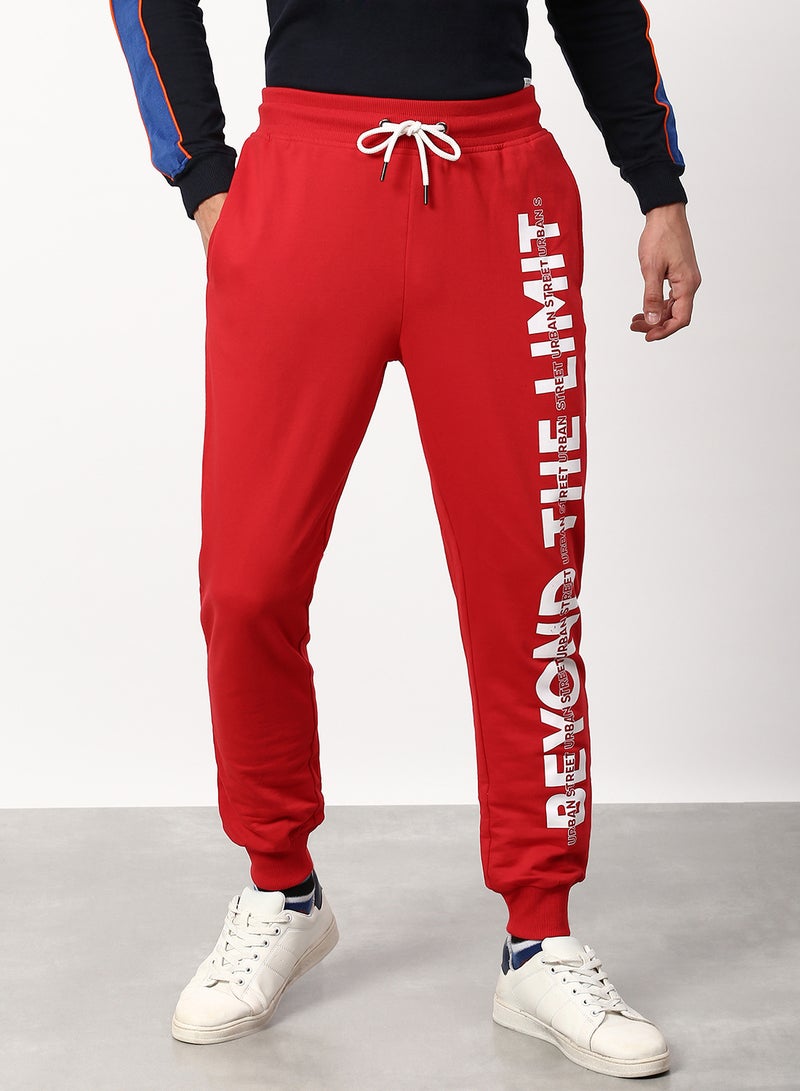 Regular Fit Joggers Red