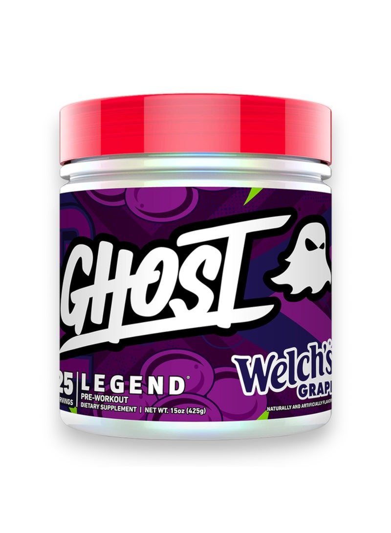 Pre-Workout Legend, Welch's Grape Flavour, 425g,  25 Servings