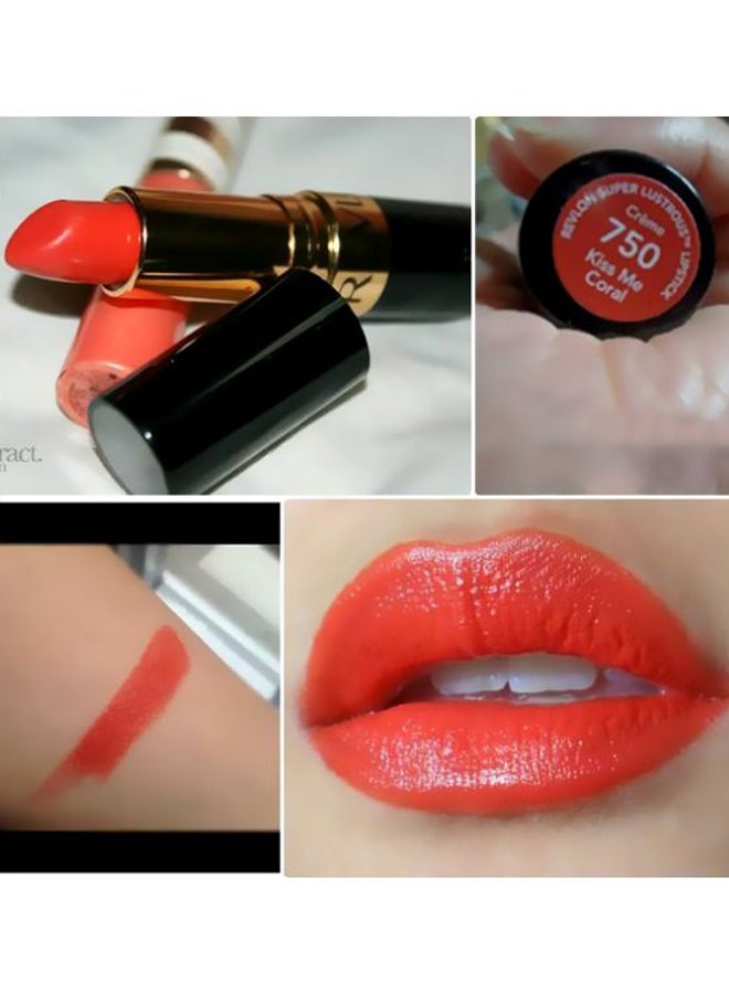 Super Lustrous Long Lasting Lipstick Kiss Me Coral 750