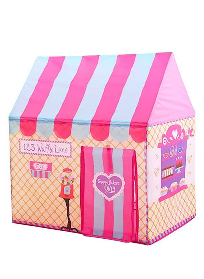 Dessert Princess House Play Tents Portable Foldable Indoor Outdoor Colorful Play House Game Tent Pink,110*100*70cm