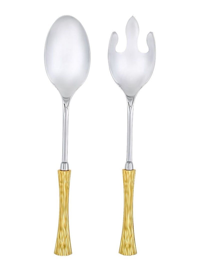 Onda Salad Bowl Servers Gold 30cm
