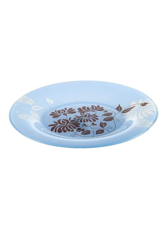 6-Piece Value Pack Tamako Dessert Plate Set Blue/Brown 2.6x23x18.6cm