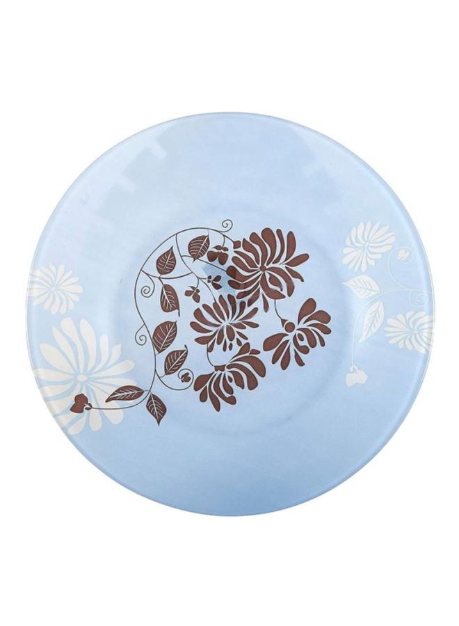 6-Piece Value Pack Tamako Dessert Plate Set Blue/Brown 2.6x23x18.6cm