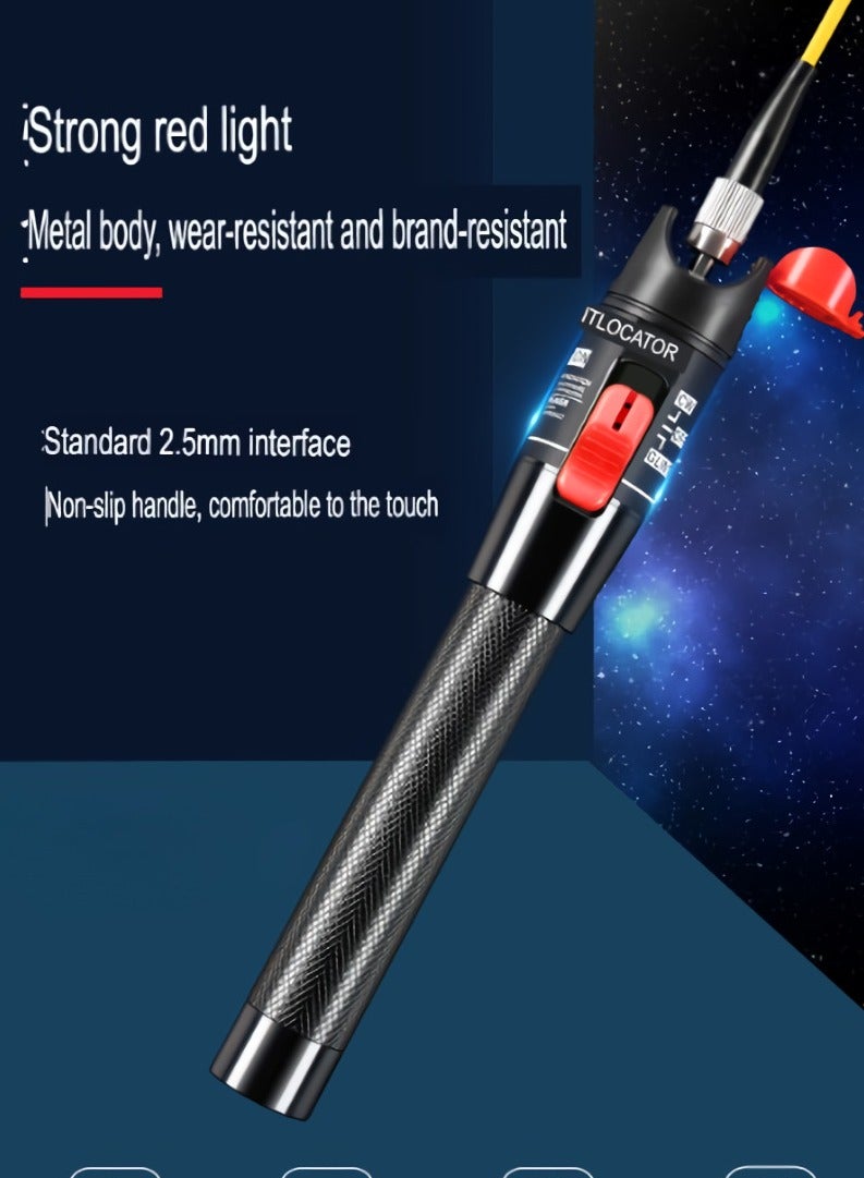 Visual Fault Locator, 1-60km Fiber Optic Red Light Pen, Vfl Optical Fiber Cable Fault Tester, Red Light Pen For Network Fiber Cable Test, Fiber Optic Source Tester Detector Meter,(30mw Green+Orange)