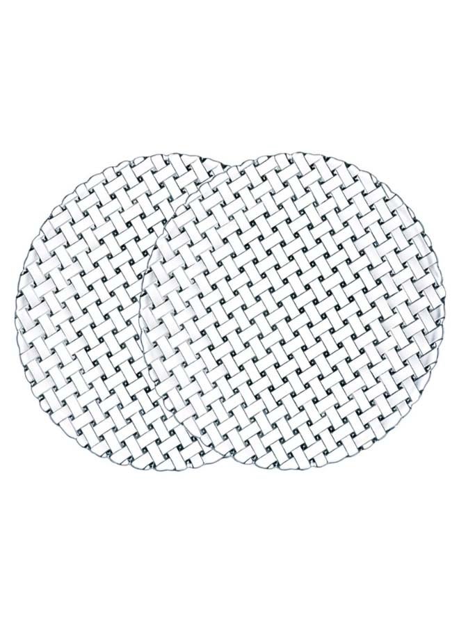 2-Piece Bossa Nova Platter Set Clear 32cm