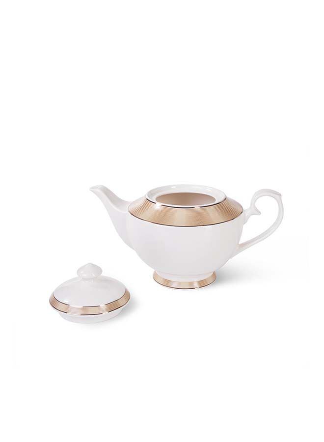 Teapot Versailles Series Porcelain Kettle, For Blooming and Loose Leaf Tea Maker, Dishwasher Safe, For Tea Lover 1350ml