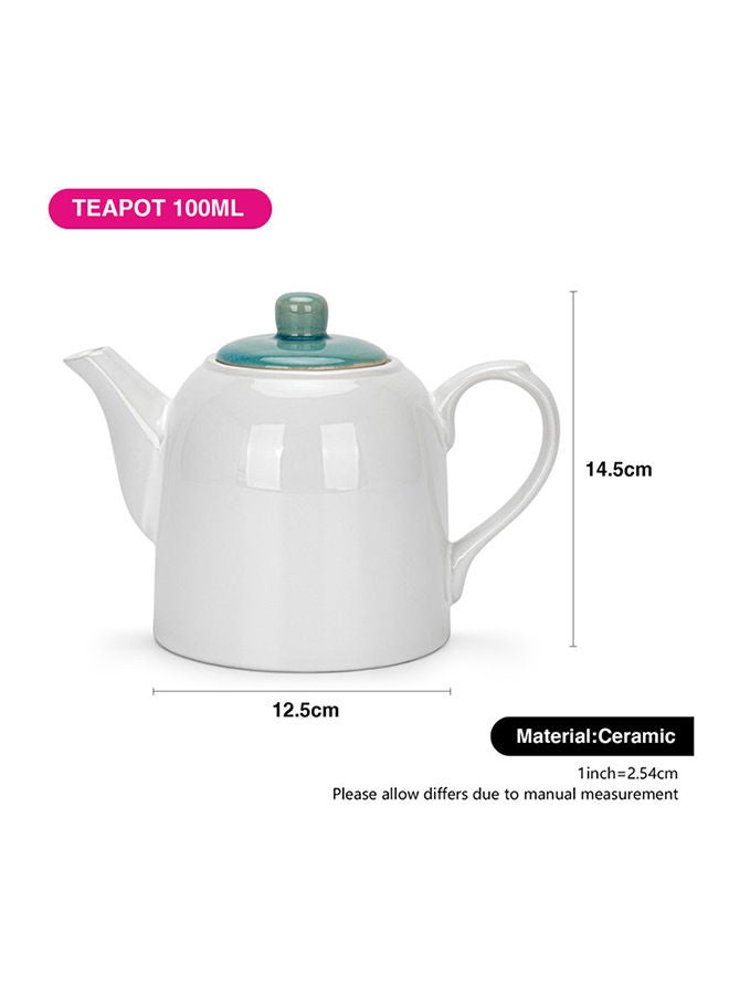 Ceramic Teapot Azure Celine Series , Large, Non Slip Bottom, Great For Blooming & Loose Leaf, Coffee And Tea Lover, Perfect for Gift Ideas 1000ml