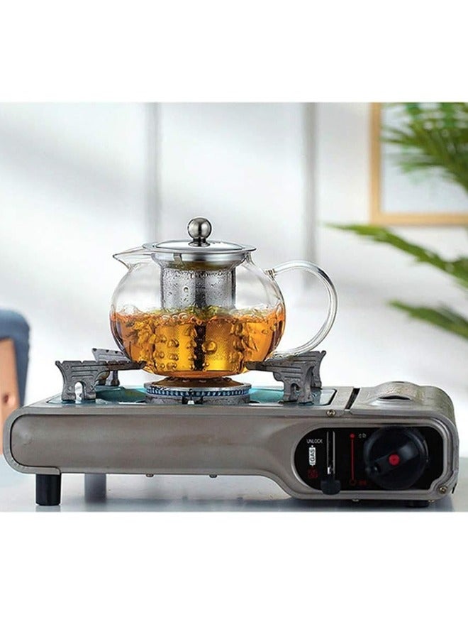 Premium 950ML Glass Teapot,Heat Resistant With Stainless Steel Infuser