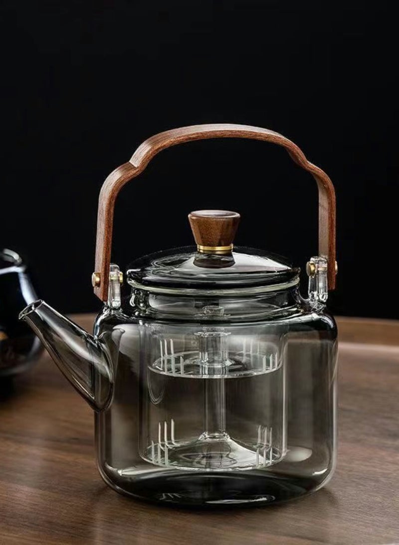 1000ml detachable glass teapot, high boron glass teapot, heat-resistant and cold resistant strong lifting teapot, safe teapot for flower tea and green tea brewing, etc