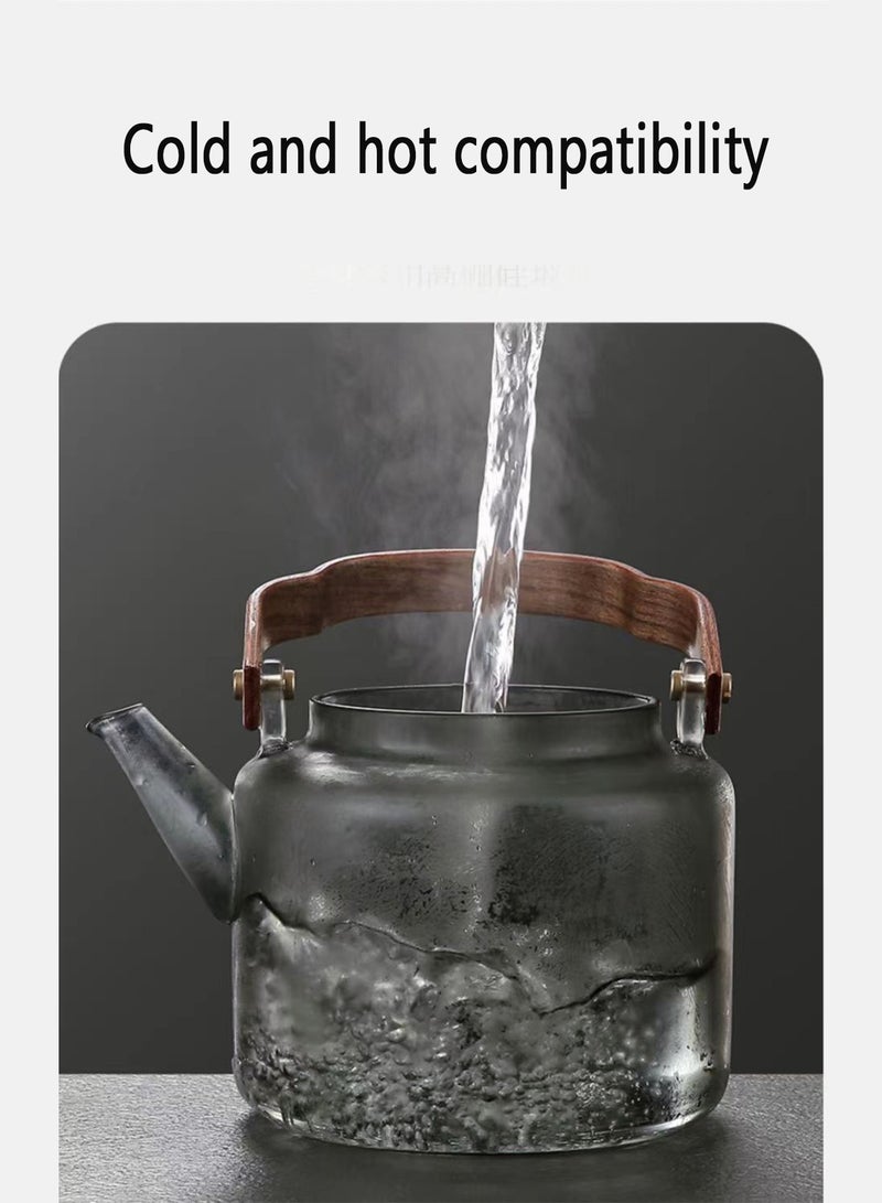 1000ml detachable glass teapot, high boron glass teapot, heat-resistant and cold resistant strong lifting teapot, safe teapot for flower tea and green tea brewing, etc